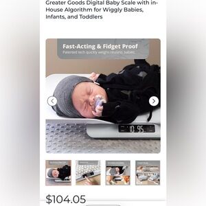 New digital baby scale with in-house algorithm for wiggling babies or pets